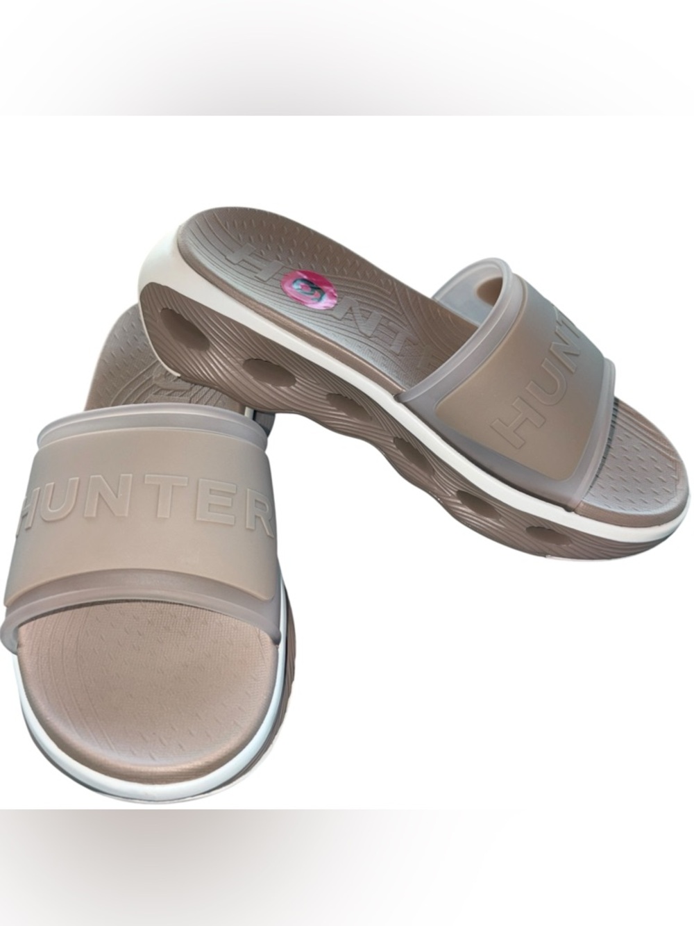 Hunter Women’s Taupe-Beige Slide Sandals